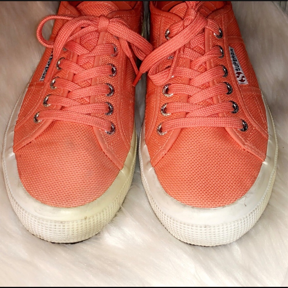SUPERGA Coral Canvas Tie Sneakers - Picture 3 of 6